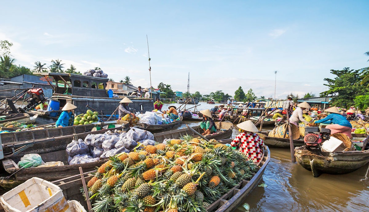 Top Reasons Why You Should Do a Saigon Motorbike Tour to Mekong Delta Cai be floating market - Top Reasons Why You Should Do a Saigon Motorbike Tour to Mekong Delta