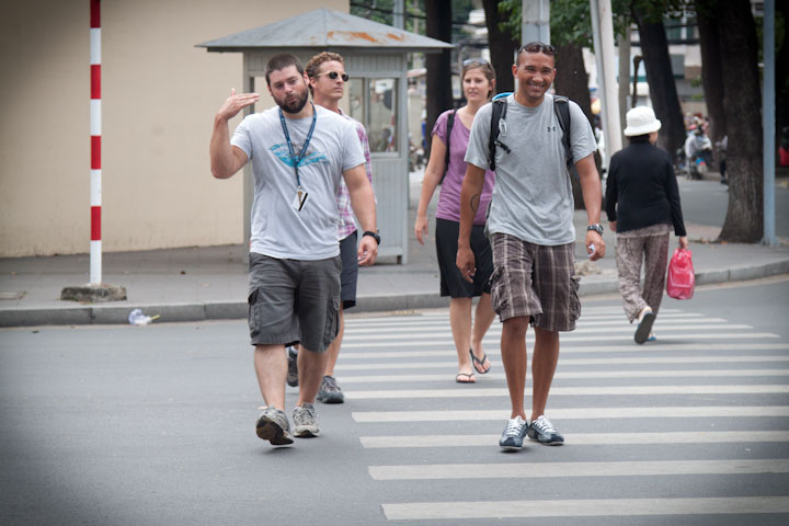 The Art of Crossing the Street in the most populous city in Vietnam The Art of Crossing the Street in the most populous city in Vietnam